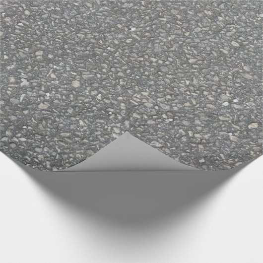 Asphalt Pavement Blacktop Textur Geschenkpapier (Ecke)