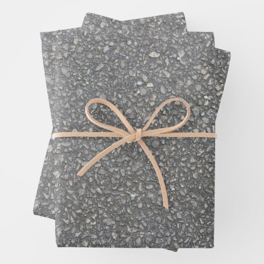 Asphalt Pavement Blacktop Textur Geschenkpapier Set (Beispiel)