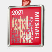 Asphalt Paver Extraordinaire CUSTOM Ornament Aus Metall (Links)