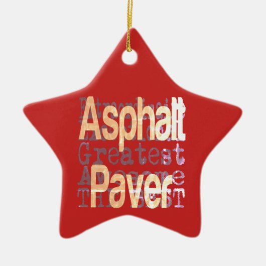 Asphalt Paver Extraordinaire Keramik Ornament (Vorne)