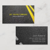 Asphalt, Pflaster, Bau, Straßenbau Visitenkarte (Vorne/Hinten)