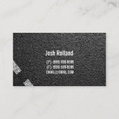 Asphalt, Pflaster, Bau, Straßenbau Visitenkarte (Rückseite)