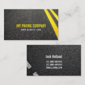 Asphalt, Pflaster, Bau, Straßenbau Visitenkarte (Vorne/Hinten)