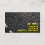 Asphalt, Pflaster, Bau, Straßenbau Visitenkarte (Rückseite)
