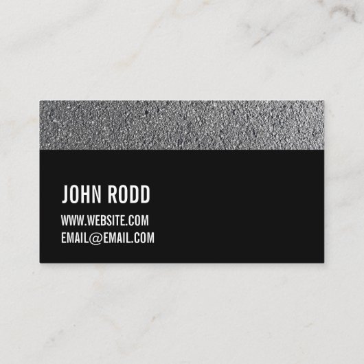 Asphalt, Pflaster, Baugewerbe, Straßenbau B Visitenkarte (Rückseite)