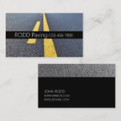 Asphalt, Pflaster, Bauwesen, Straßenbau Visitenkarte (Vorne/Hinten)
