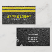 Asphalt, Pflaster, Bauwesen, Straßenbau Visitenkarte (Vorne/Hinten)