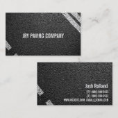 Asphalt, Pflaster, Bauwesen, Straßenbau Visitenkarte (Vorne/Hinten)