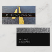 Asphalt, Pflaster, Bauwesen, Straßenbau Visitenkarte (Vorne/Hinten)
