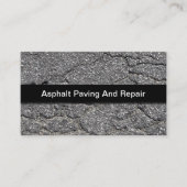 Asphalt-Pflaster und Baukarten Visitenkarte (Vorderseite)