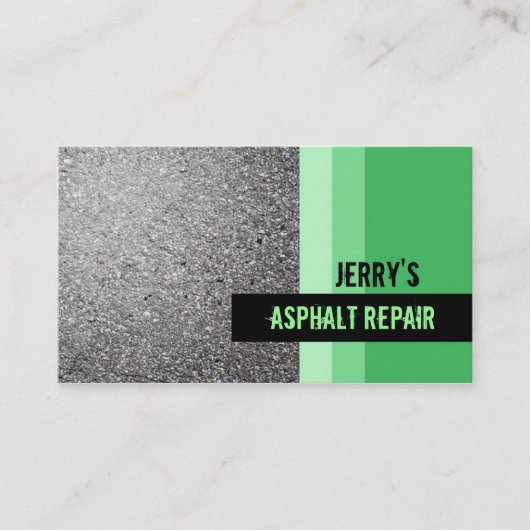 Asphalt-Reparatur-Visitenkarten Visitenkarte (Vorderseite)