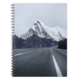 Asphalt Road vor dem Schneeberg Notizblock