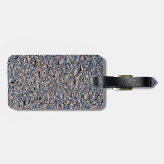 Asphalt- und Kies-Textur Gepäckanhänger (Rückseite horizontal)