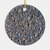 Asphalt- und Kies-Textur Keramikornament (Vorne)