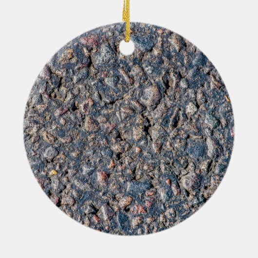 Asphalt- und Kies-Textur Keramikornament (Hinten)