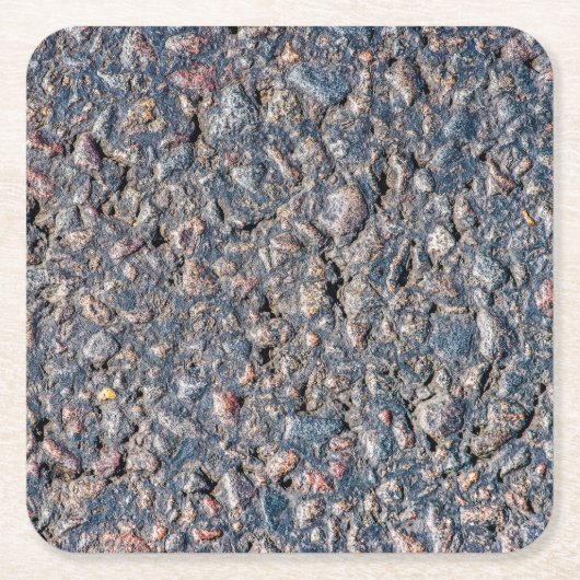 Asphalt- und Kies-Textur Rechteckiger Pappuntersetzer (Vorderseite)
