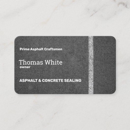 Asphalt Visitenkarte (Vorderseite)