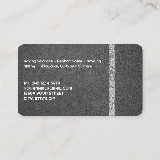 Asphalt Visitenkarte (Rückseite)