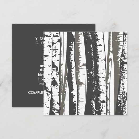 Asphaltbäume Einladung (Vorne/Hinten)