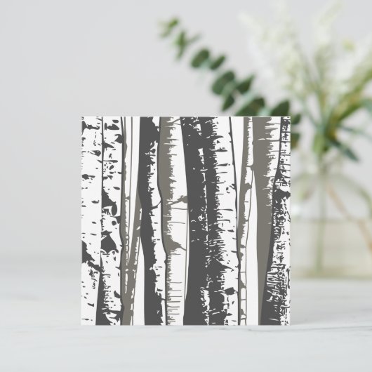 Asphaltbäume Einladung (Stehend Vorderseite)