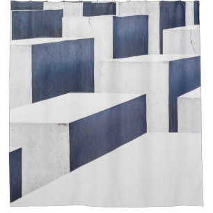 Asphaltdecke aus weißem Beton Duschvorhang