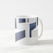 Asphaltdecke aus weißem Beton Kaffeetasse (VorderseiteRechts)