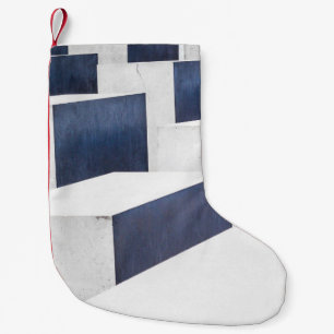 Asphaltdecke aus weißem Beton Kleiner Weihnachtsstrumpf