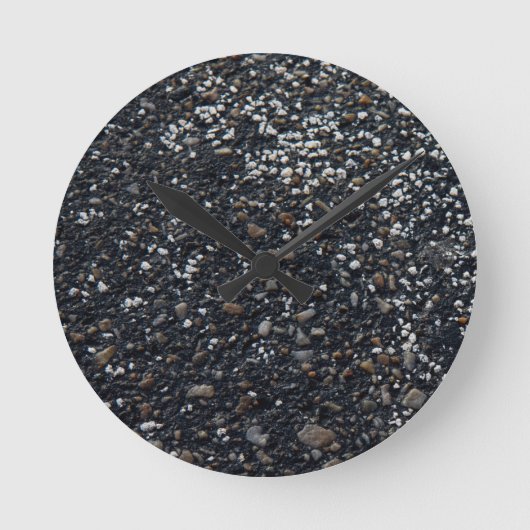 Asphaltdecke Runde Wanduhr (Vorderseite)