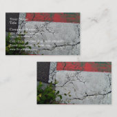 Asphaltstraße mit weißen und roten Stäben Visitenkarte (Vorne/Hinten)