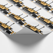 Asphaltstraßenbetoniermaschinenvektor Geschenkpapier (Ecke)