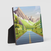 Asphaltstraßenlandschaft Fotoplatte (Vorderseite)