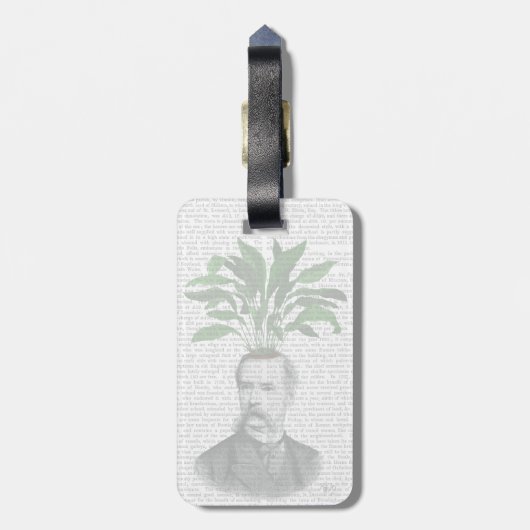 Aspidistra Head Pflanzen Head Gepäckanhänger (Rückseite vertikal)