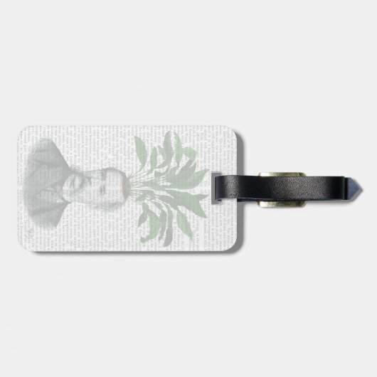 Aspidistra Head Pflanzen Head Gepäckanhänger (Rückseite horizontal)