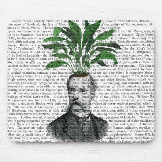 Aspidistra Head Pflanzen Head Mousepad (Vorne)