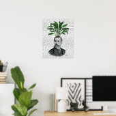 Aspidistra Head Pflanzen Head Poster (Heimbüro)