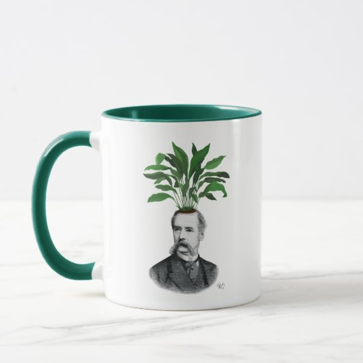 Aspidistra Head Pflanzen Head Tasse (Links)