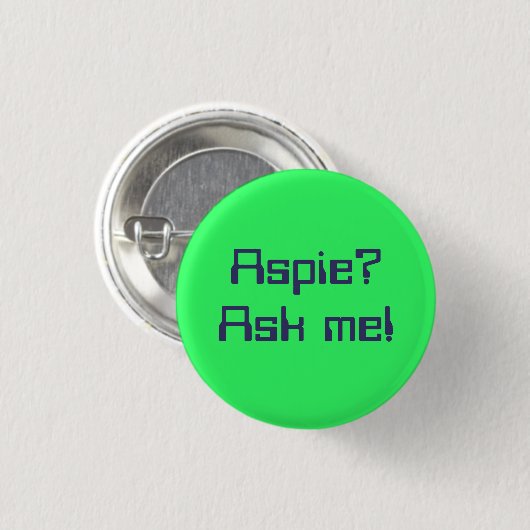 Aspie? Fragen Sie mich! Button (Vorne & Hinten)