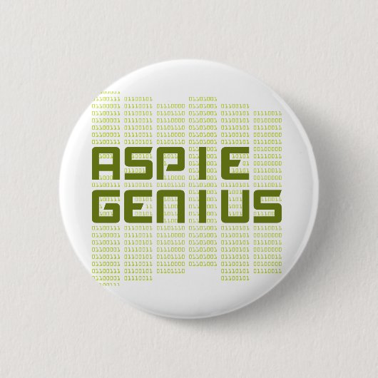 Aspie Genie - Computer Button (Vorderseite)