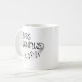 Aspie Genie - Musik Kaffeetasse (Vorderseite Links)