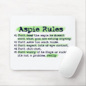 Aspie Regeln Mousepad (Mit Mouse)