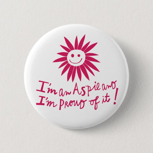 Aspie Stolz-Knopf Button (Vorderseite)