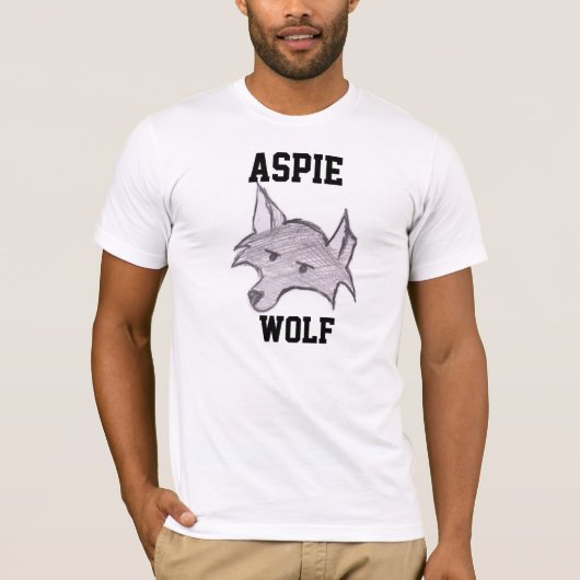 Aspie Wolf "Wolfie" T - Shirt (Vorderseite)