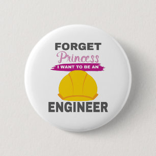 Aspirationelle Mädchen vergessen Prinzessin, die i Button