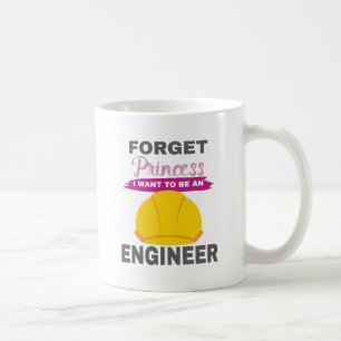 Aspirationelle Mädchen vergessen Prinzessin, die i Kaffeetasse