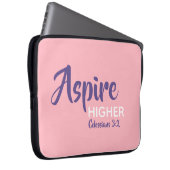 ASPIRE HIGHER Inspiration Christlich Pink Laptopschutzhülle (Vorne Rechts)