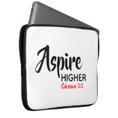 ASPIRE HIGHER Inspiration Christliche Schrift Laptopschutzhülle (Vorne Rechts)