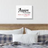 ASPIRE HIGHER Inspiration Christliche Schrift Leinwanddruck (Insitu (Schlafzimmer))