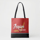 ASPIRE HIGHER Inspiration Scripting Christlich Tasche (Vorderseite)
