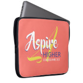 ASPIRE HIGHER Inspirational Coral Christlich Laptopschutzhülle (Vorne Rechts)