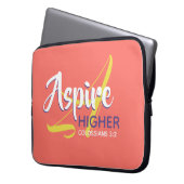 ASPIRE HIGHER Inspirational Coral Christlich Laptopschutzhülle (Vorderseite Links)